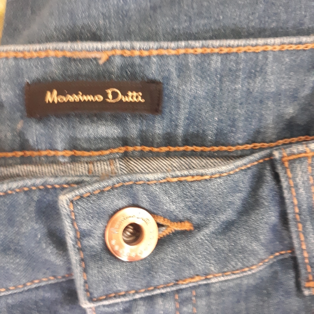 Massimo Dutti hi rise crop flare Jeans sz 8 *W - Picture 4 of 7